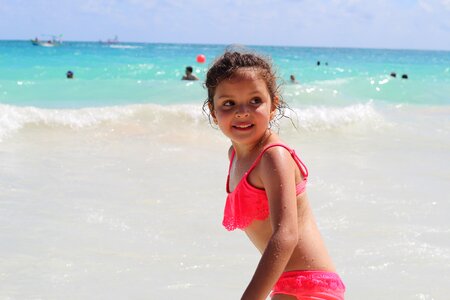 Sea beach girl photo