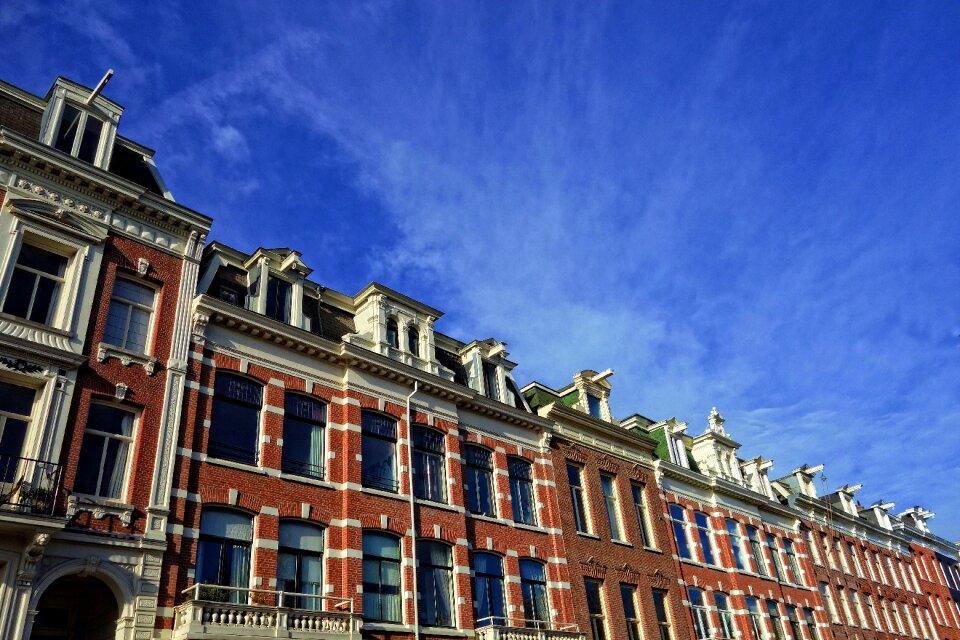 Historic row row of facades