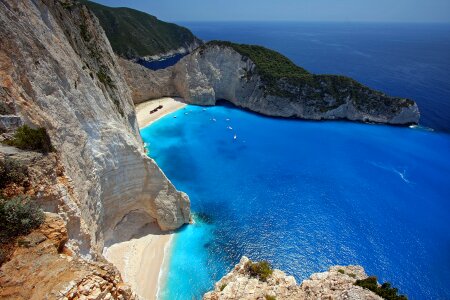 Sea travel greek island photo