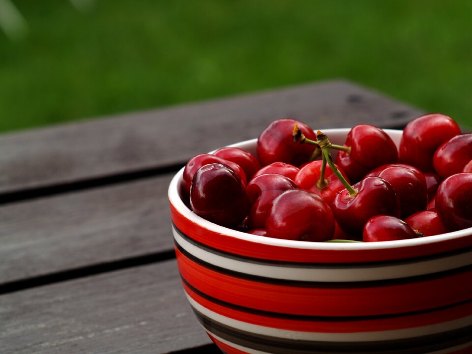 Cherry the freshness the bowl