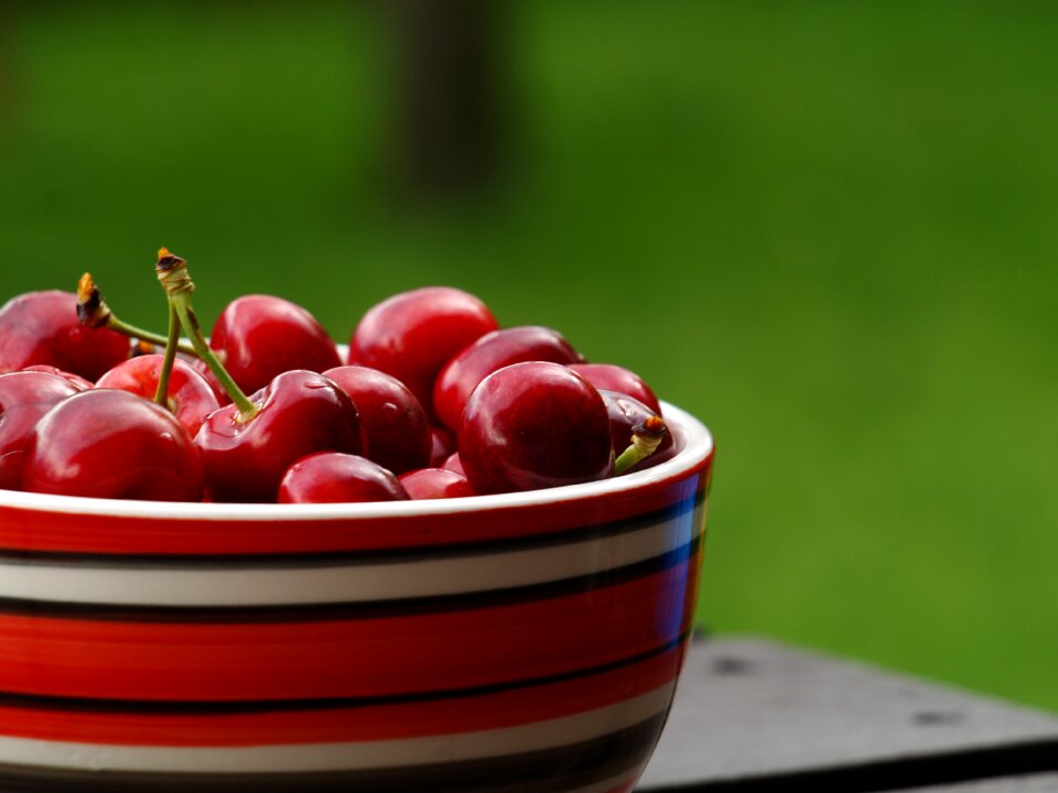 Cherry the freshness the bowl