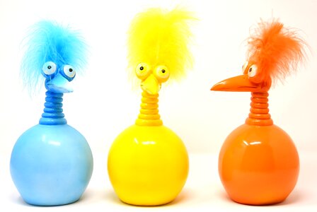 Yellow funny weird bird