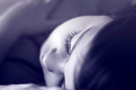 Blur sleep facial expression