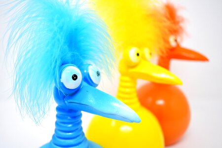Yellow funny weird bird