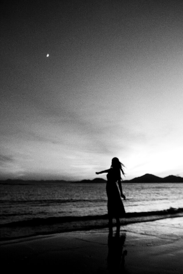 Sea beach woman