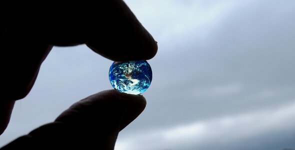 Universe planet blue sky