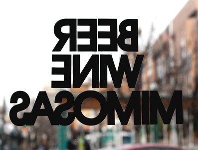 Typography beer sign