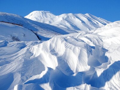Height wind patterns in the snow photo