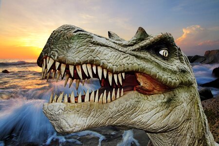 Prehistoric times t rex carnivorous dinosaurs photo