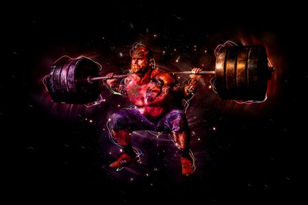 Strength muscular athlete photo