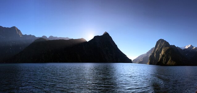 Fjord sea mountain mountain ranges