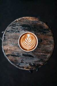 Espresso cup froth photo