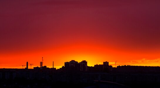 Twilight sky panoramic photo