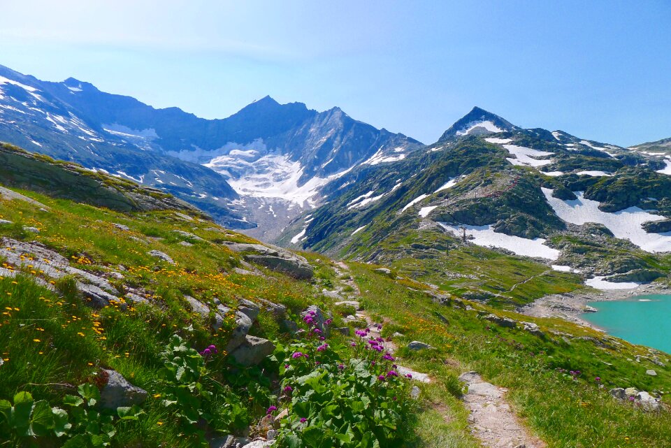 Nature glacier alpine hike