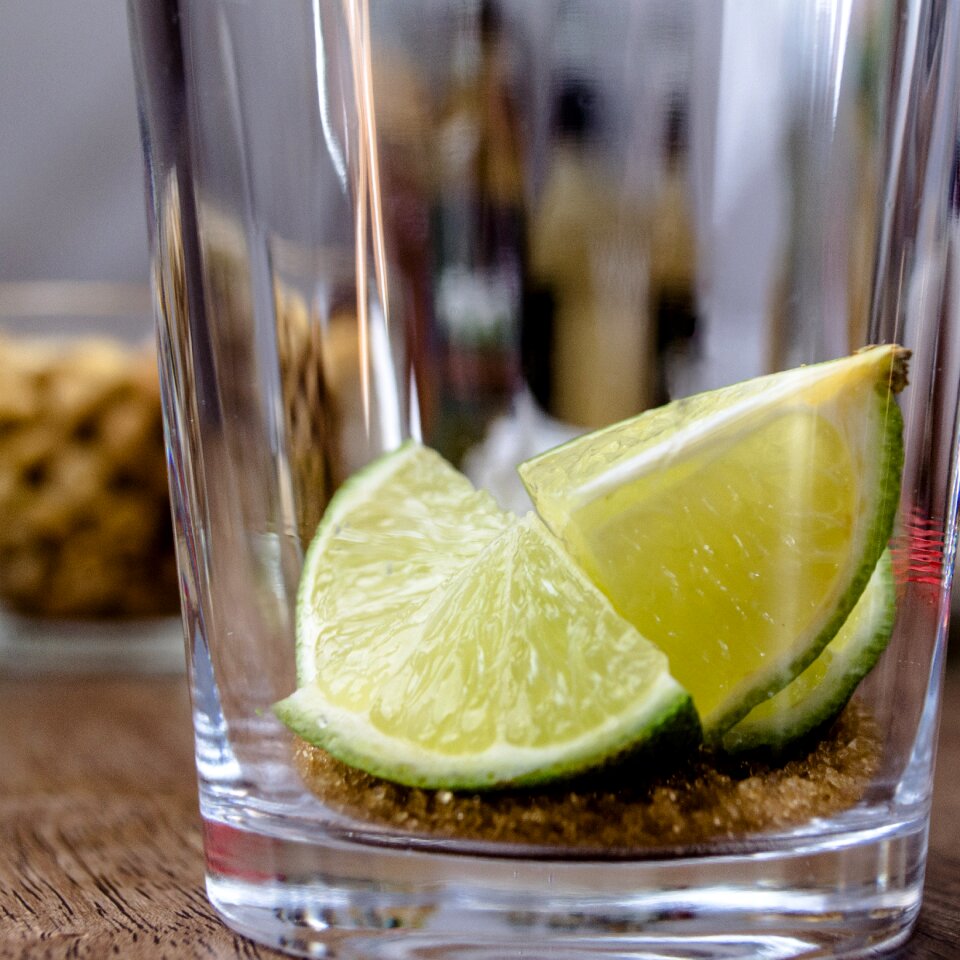 Preparation refreshment citrus fruit