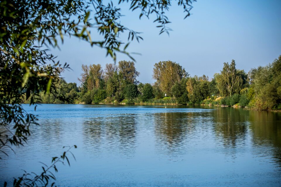 Autumn landscape lagoon
