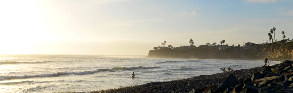 Pacific beach sunset sea photo