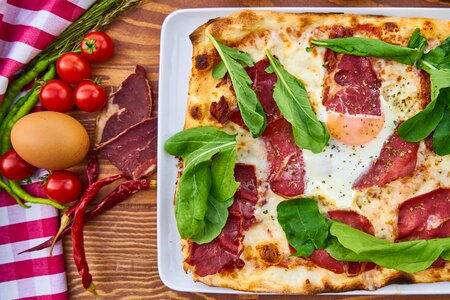 Dough egg tomato