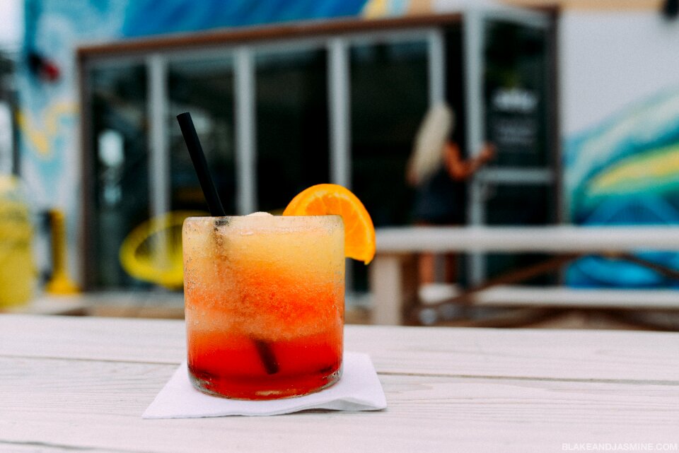 Mocktails orange garnish