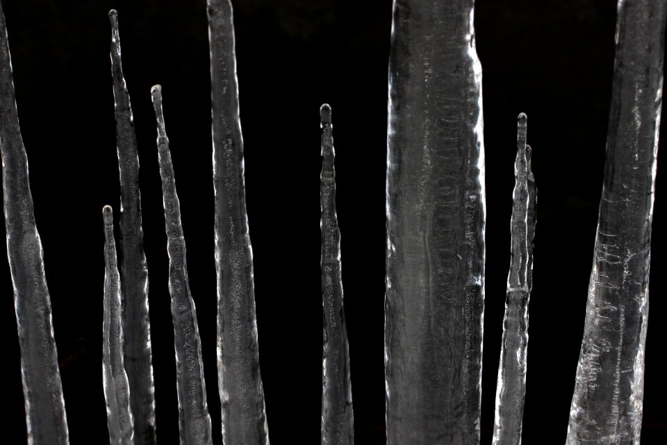 Icicles cold winter