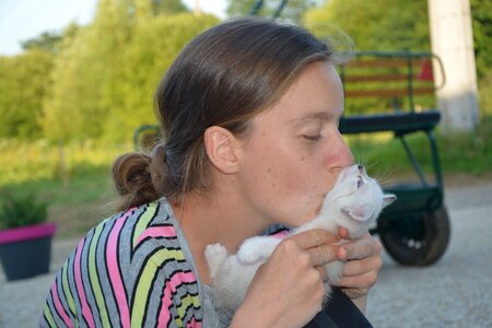 Cat girl young woman
