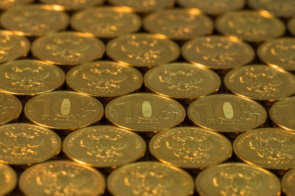Background golden ruble