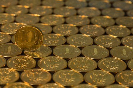 Background golden ruble