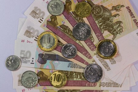 Background golden ruble