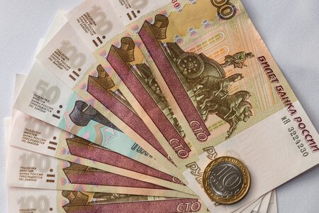 Background golden ruble