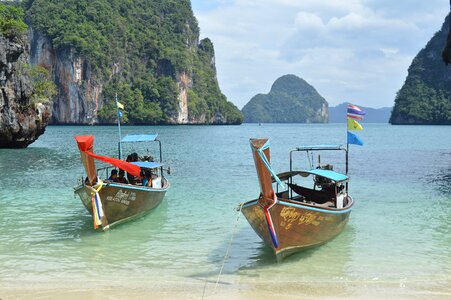 Phi phi island thailand boats