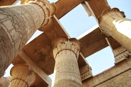 Columns roofing hieroglyphs photo