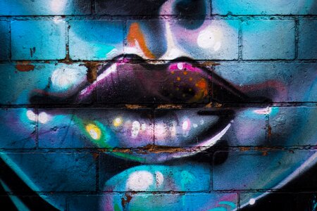 Face paint blue