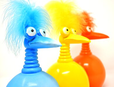 Yellow funny weird bird