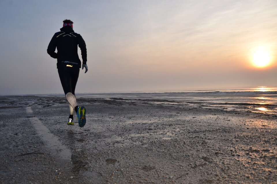 Body of water sun running