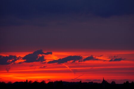 Dark clouds sunset