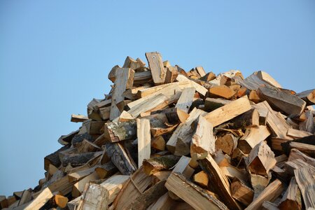 Firewood heating nature photo