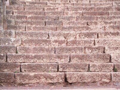 Staircase sand stone structure photo