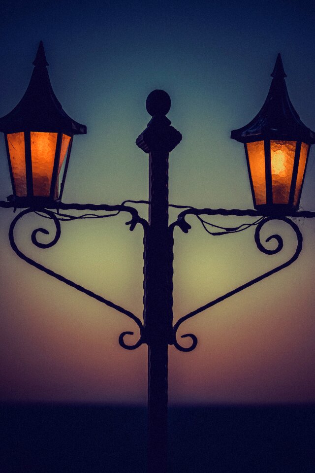 Dark evening silhouette