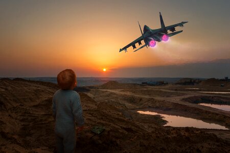 Military fighter baby