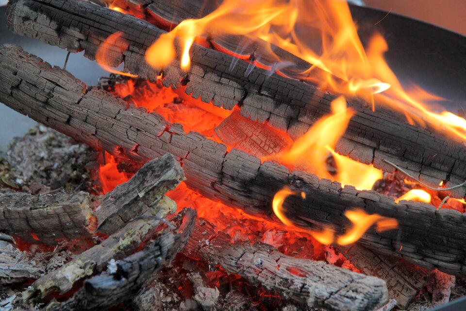 Embers fireplace flame log fire
