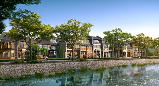 The scenery green building