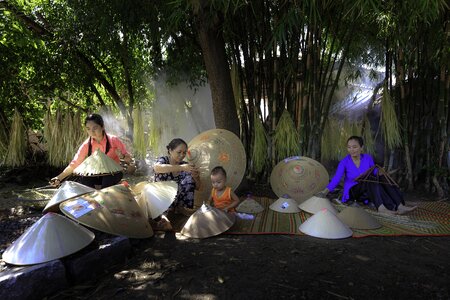Countryside women child