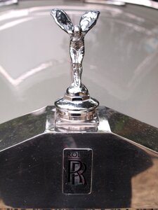 Flying lady rolls royce gray lady