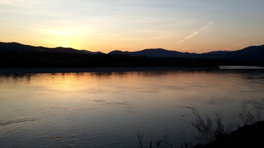 Evening silence reflection