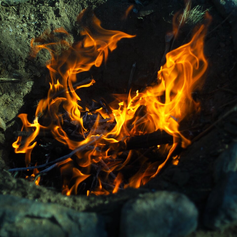 Fire flames campfire