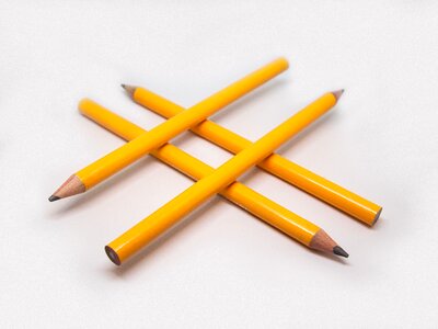 Social pencils hashtag photo