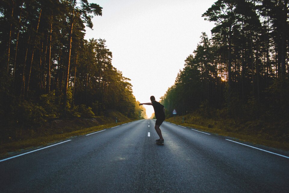 Skateboard skateboarder road