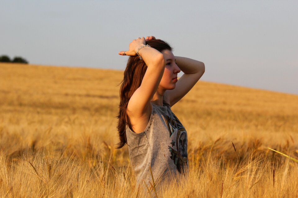 Human cornfield summer