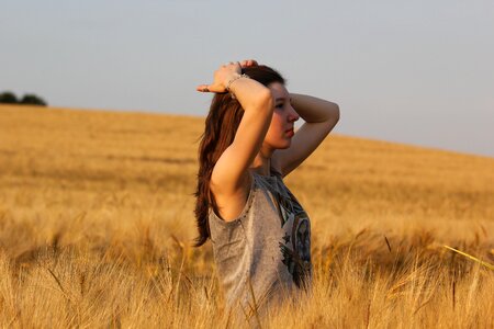Human cornfield summer
