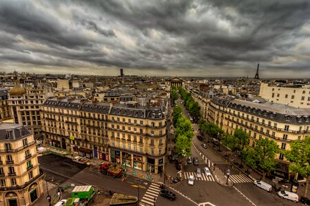 Tourists architecture department stores clouds